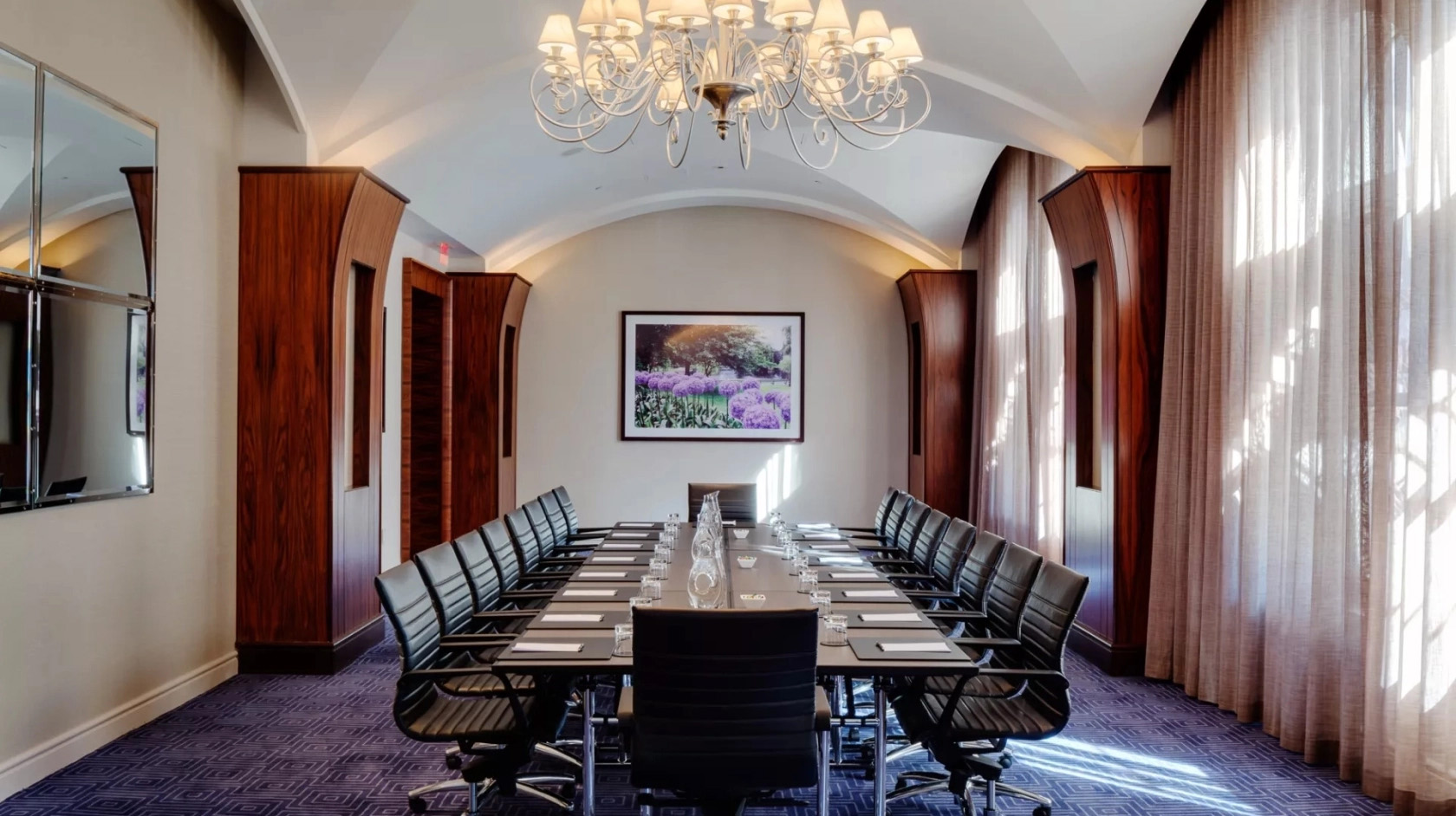 Hotel AKA Back Bay Converence room with large executive table